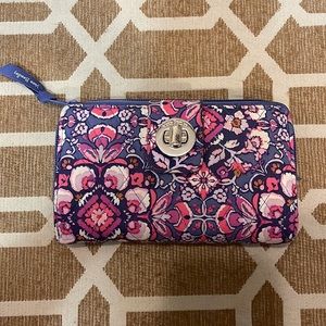 Vera Bradley turn lock wallet purple pink